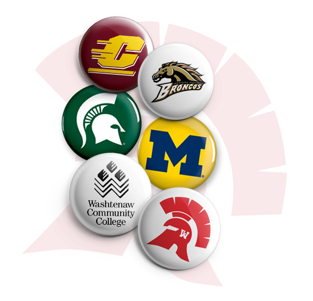 Michigan college and university logos