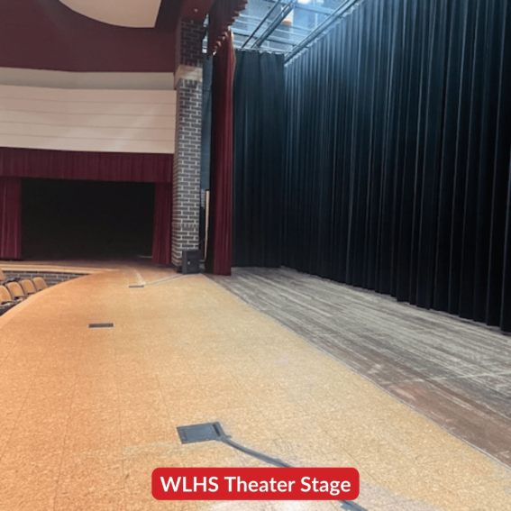The theater stage at Whitmore Lake High School
